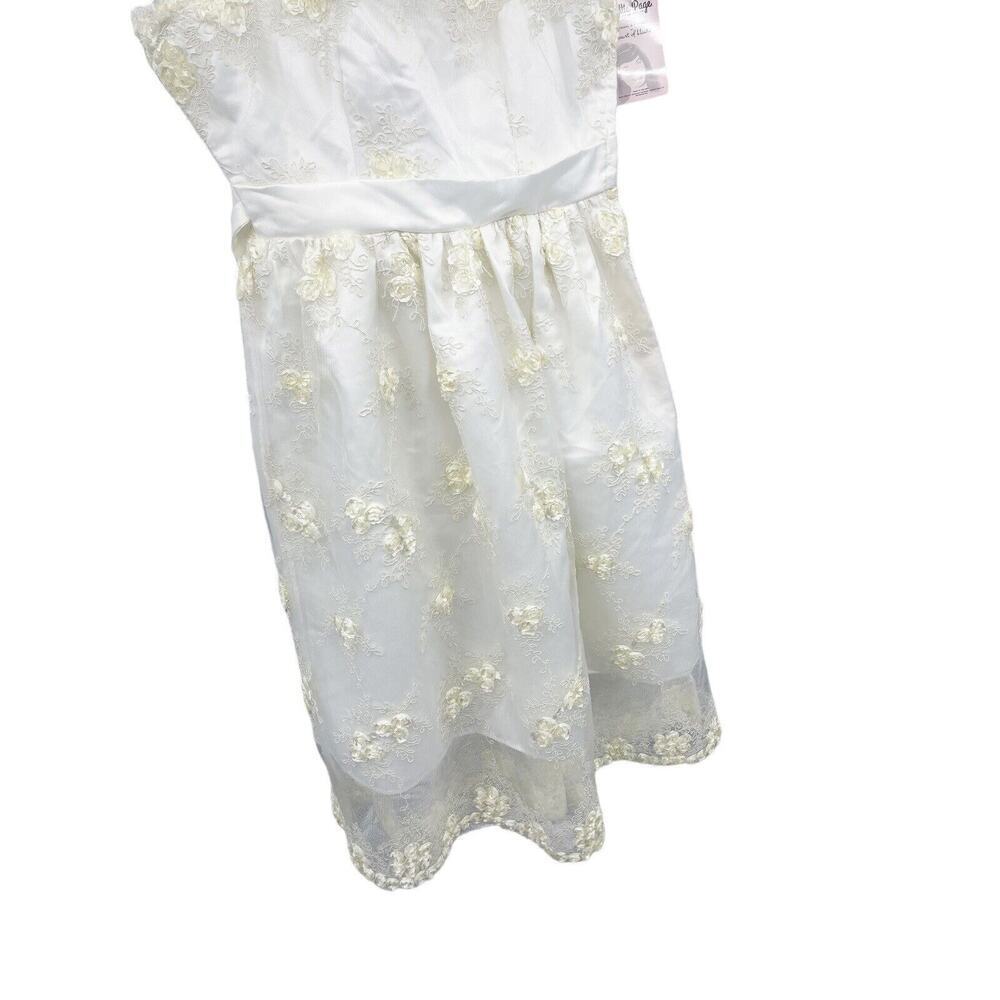 Heart Of Haute Bettie Paige White Cream Lace Formal Wedding Dress Womens 8 — image 4 of 8